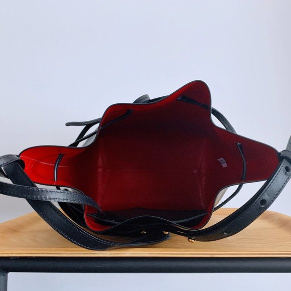 Mansur Gavriel Bucket Bag - Black/Flamma - Picture 3 of 7